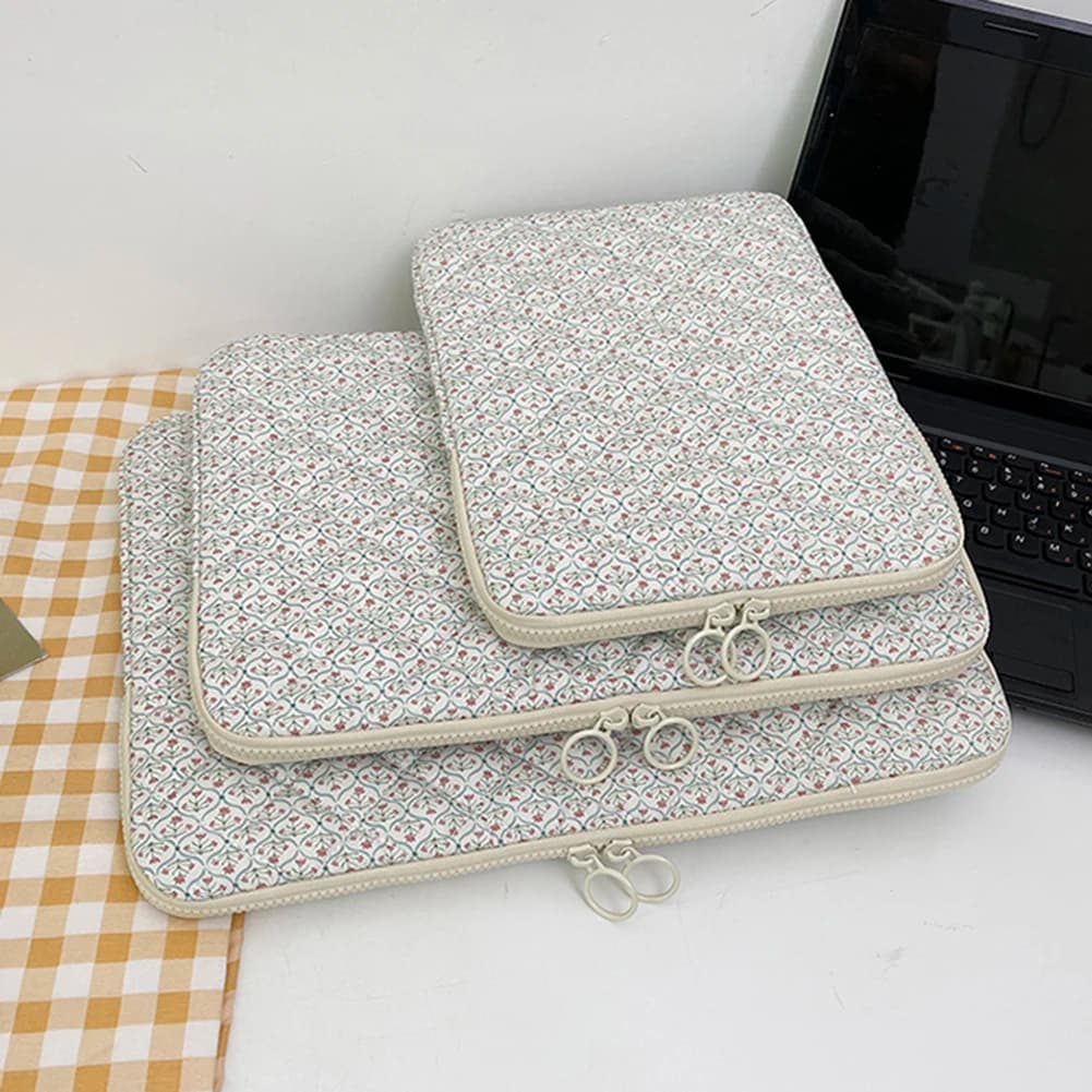 Custodia per Laptop con stampa floreale custodia per Notebook trapuntata custodia per Computer carina per Tablet portatile da 11-15 pollici