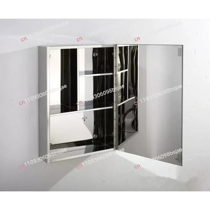 304 stainless steel mirror cabinet bathroom mirror box toilet locker hanging cabinet storage cabinet
