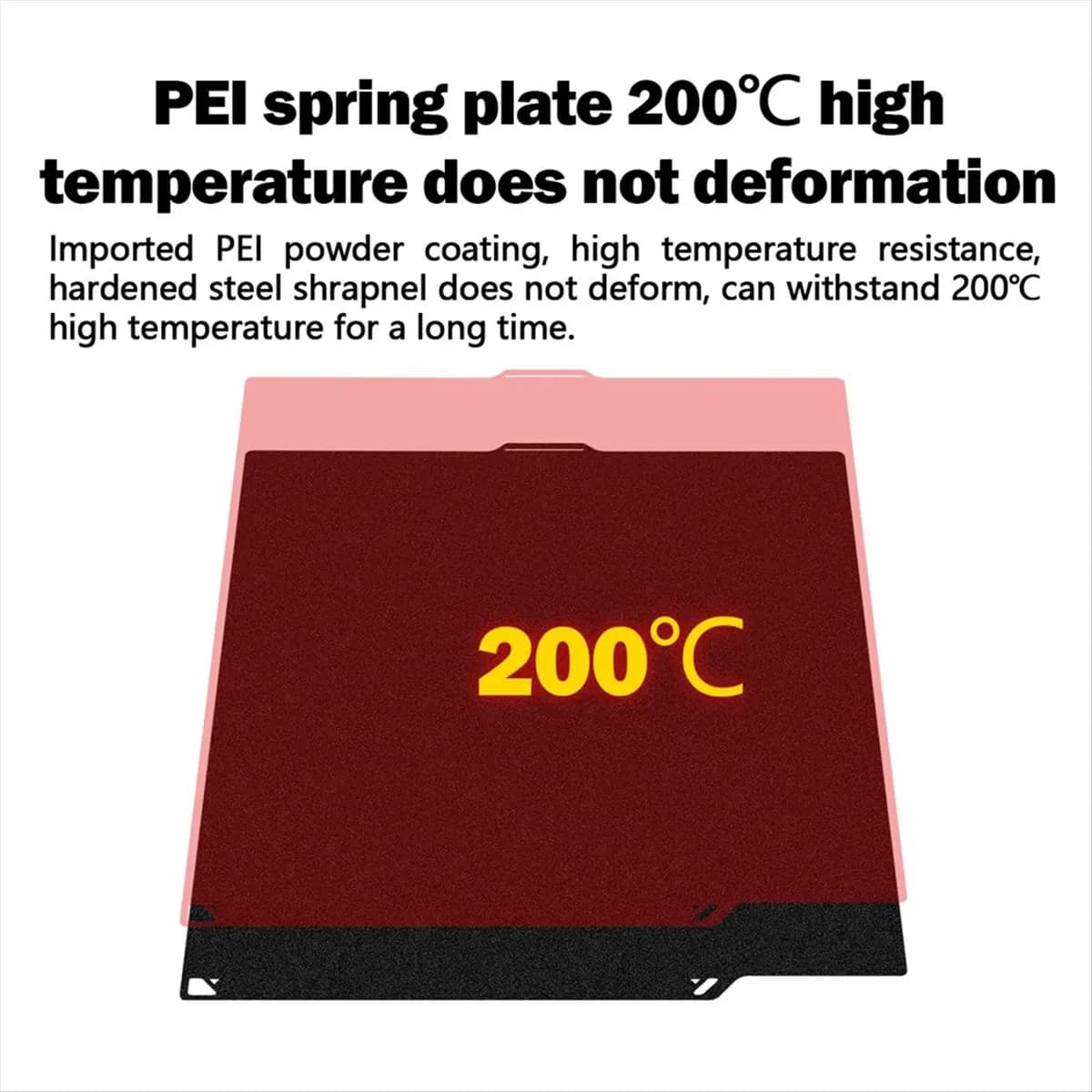 MALL PEI Printing Plate for Centauri Carbon 260x271mm, 2-sided 3D Printer Testurized Platform, PEI Sheet