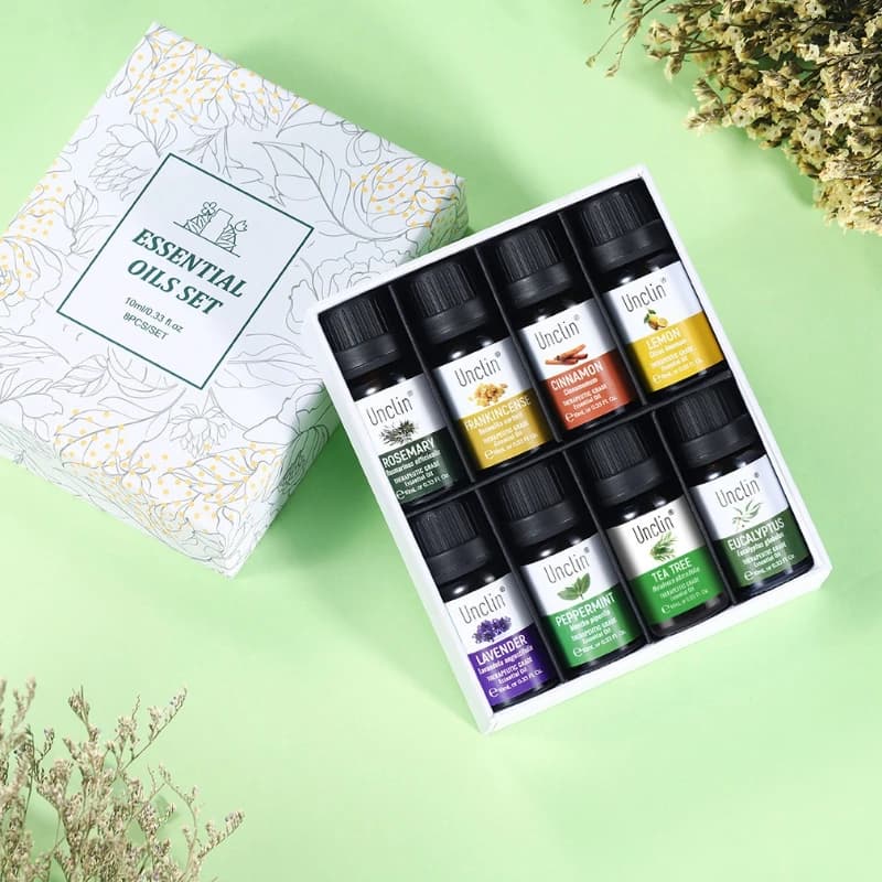 Set regalo di oli essenziali per aromaterapia naturale vegetale puro da 6/8 pezzi da 10 ml, olio essenziale aromatizante per la cura della pelle con fragranza espandata