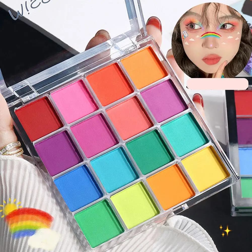 Palette with 16 colors Solid dust High saturation palette Smooth opaque shade palette Beauty makeup for eyes