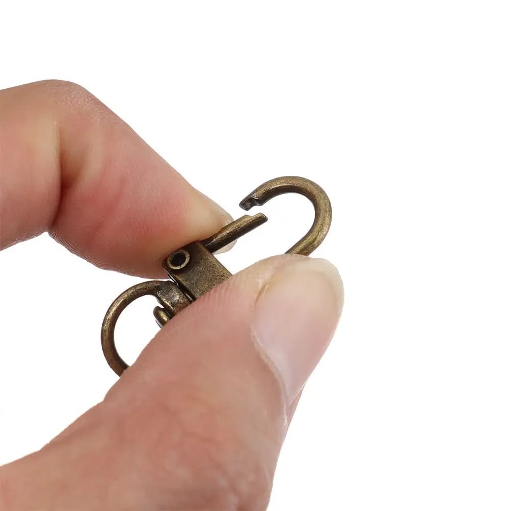 5Pcs Metal DIY KeyChain Split Ring Bags Strap Buckles Hook Collar Carabiner Snap Lobster Clasp