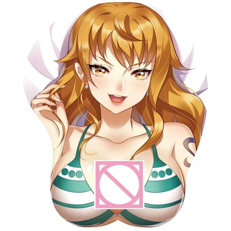 3 tipi di tappetini per mouse 3D Nami One Piece Anime, tappetino per mouse da scrivania con poggiapolsi sexy, accessorio per giocatori
