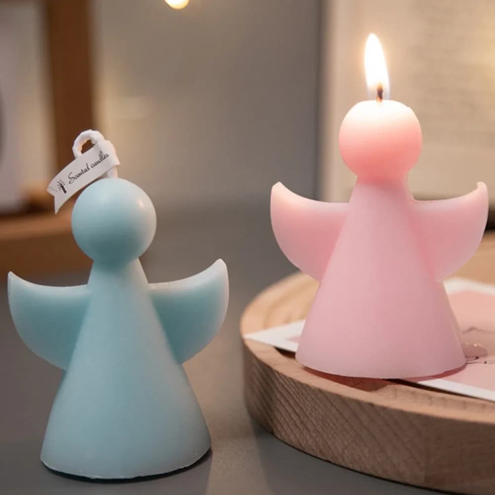 Testa tonda ala angelo acrilico candela stampo Multi Size geometria bambola plastica stampo candeliere strumento per la creazione di decorazioni per feste a casa regalo