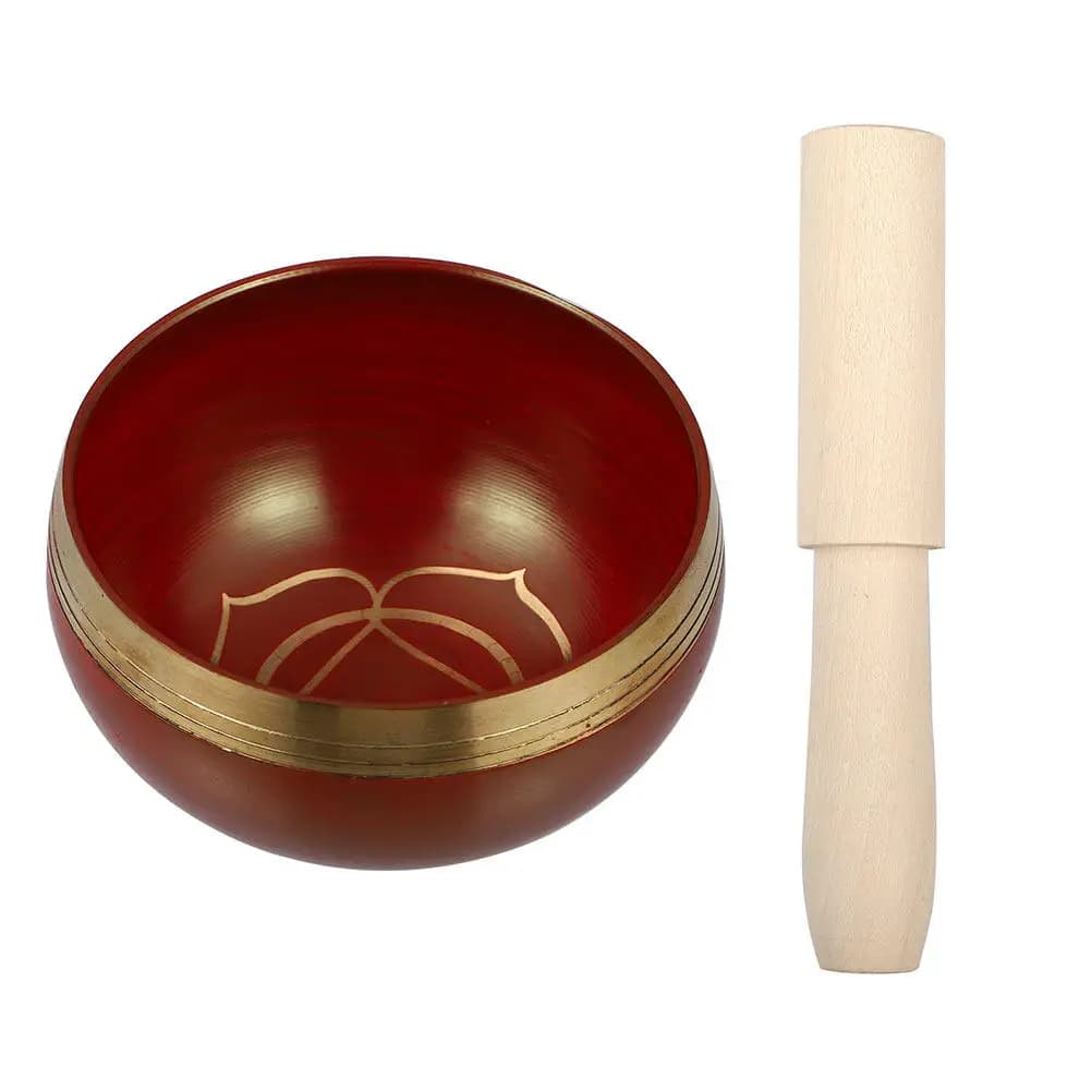 Set Autentico di Campane Tibetane in Rame per Meditazione con Martello e Tappetino per Yoga e Mindfulness