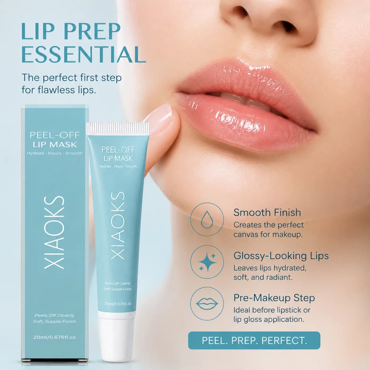 Peel-Off Lip Mask, with Multiple Plant-Based Nourishing Ingredients, Focusing on Lip Moisturization and Repair. Quickly Moisturizes Chapped Lips and Relieves Discomfort. Softens Cuticles, Reduces the Accumulation of Dead Skin, and Lightens the Depth and Depth of Lip Lines. Light Texture, Not Heavy or Sticky on the Lips. Can Be Used Day and Night, Apply Thickly before Bed for Repair, Apply Thinly during the Day for Moisturizing. Improve the Dullness Around the Lips, Brighten the Lip Color, and Create Healthy, Supple Lip Skin.