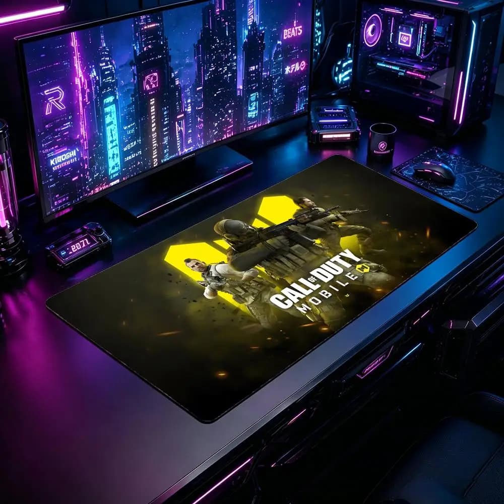Tappetino per Mouse da Gaming Call of Duty XXL, Grande Tappetino da Scrivania Antiscivolo in Gomma, Mousepad Esteso per PC e Laptop