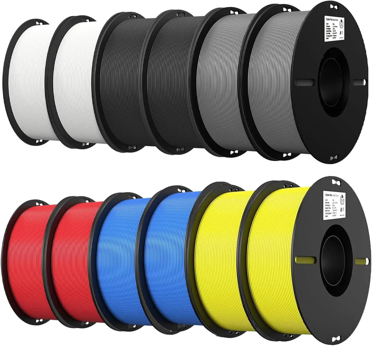 ^For PLA Filament 1.75mm Bundle 12KG, High Precision +/-0.02mm 3D Printer Filament, Consistent Extrusion, Smooth Printing, 12 Pa
