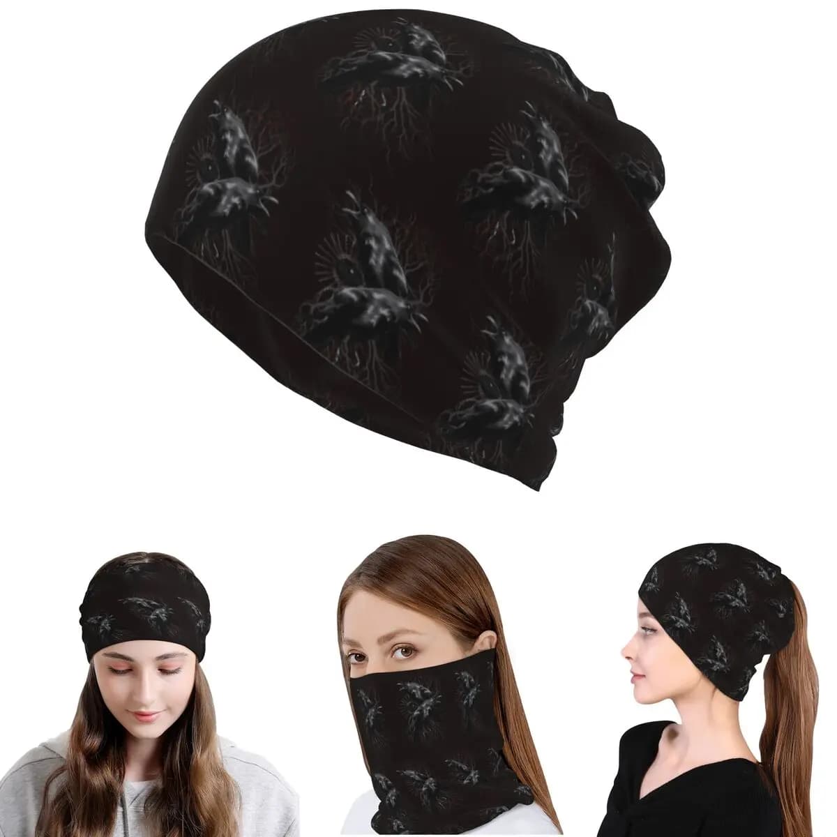Odin's Yggdrasil Raven Of Wisdom Bandana Neck Gaiter Mask Scarf Multi-use Face Mask Beanies Hat Unisex Adult Windproof