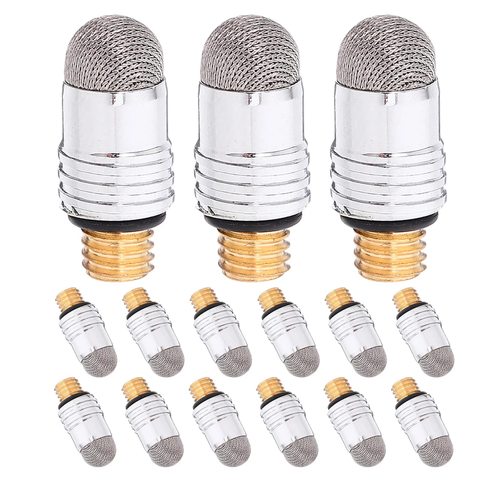 15Pcs Capacitive Stylus Pen Nibs Replacement Mesh Tip Thread 6.0mm Conductive Stylus Tips for Mobile Phones Tablets Drawing Pen