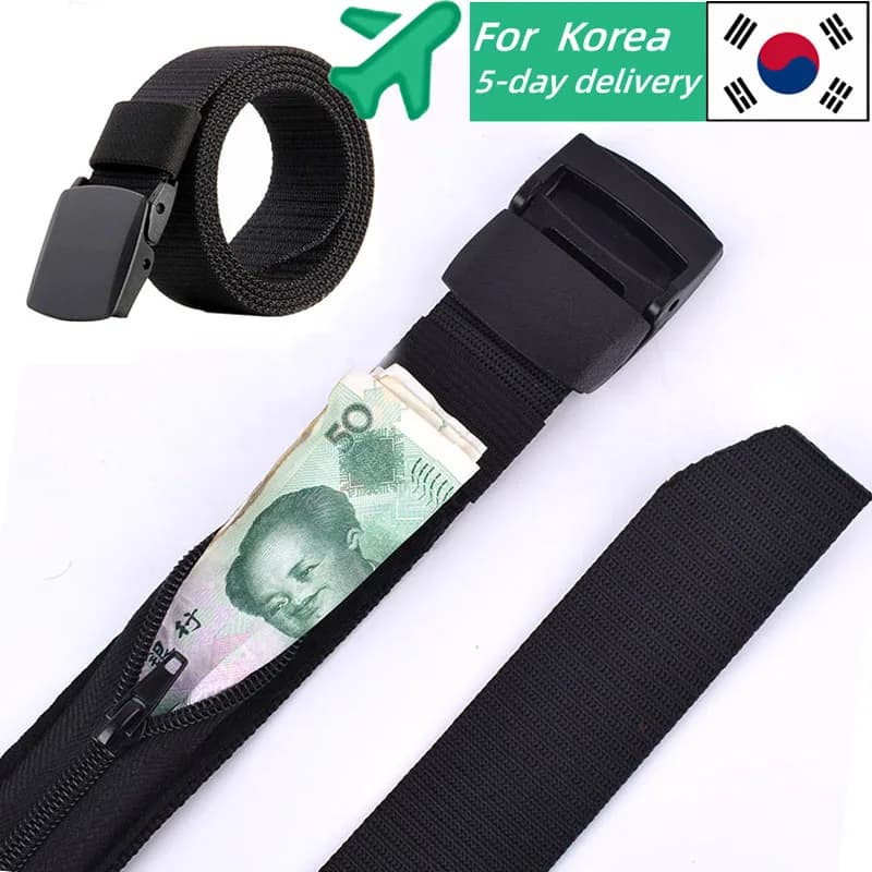 Viaggio contanti antifurto cintura marsupio donna portatile nascosto cinghia di denaro cintura portafoglio marsupio uomo segreto cintura nascosta 119cm