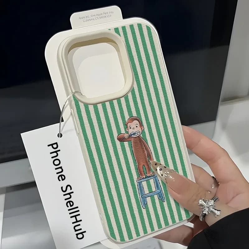 Phone Case Model Monkey Lichee Green Striped Toothbrush for iPhone 11 12 13 14 15 16 17 Pro Max XS X X XR 16 Plus 16E Air Cover