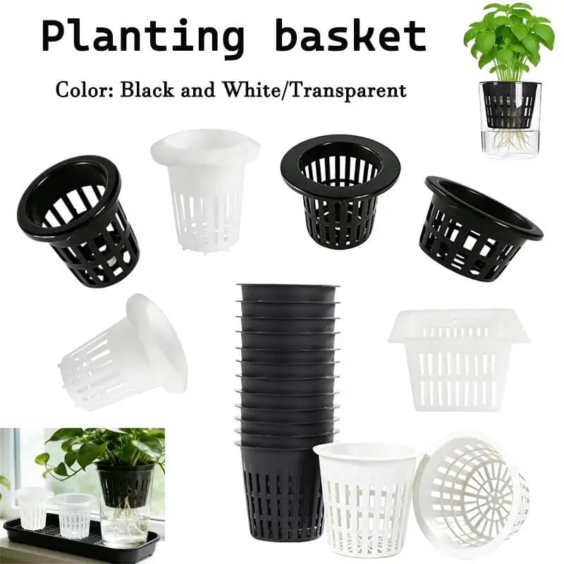 5/10 pieces of mesh for hydroponic cultivation, plastic mesh vessels for soil-free vegetables cultivation and aquarium plant vases
