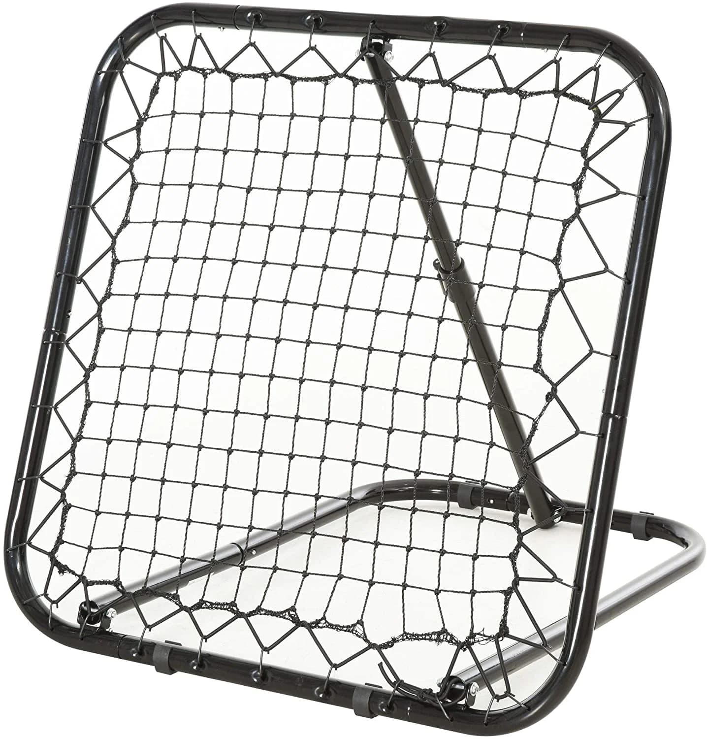 Rete di rimbalzo per calcio da calcio in metallo mini quadrata ad angolo regolabile portatile per l'allenamento