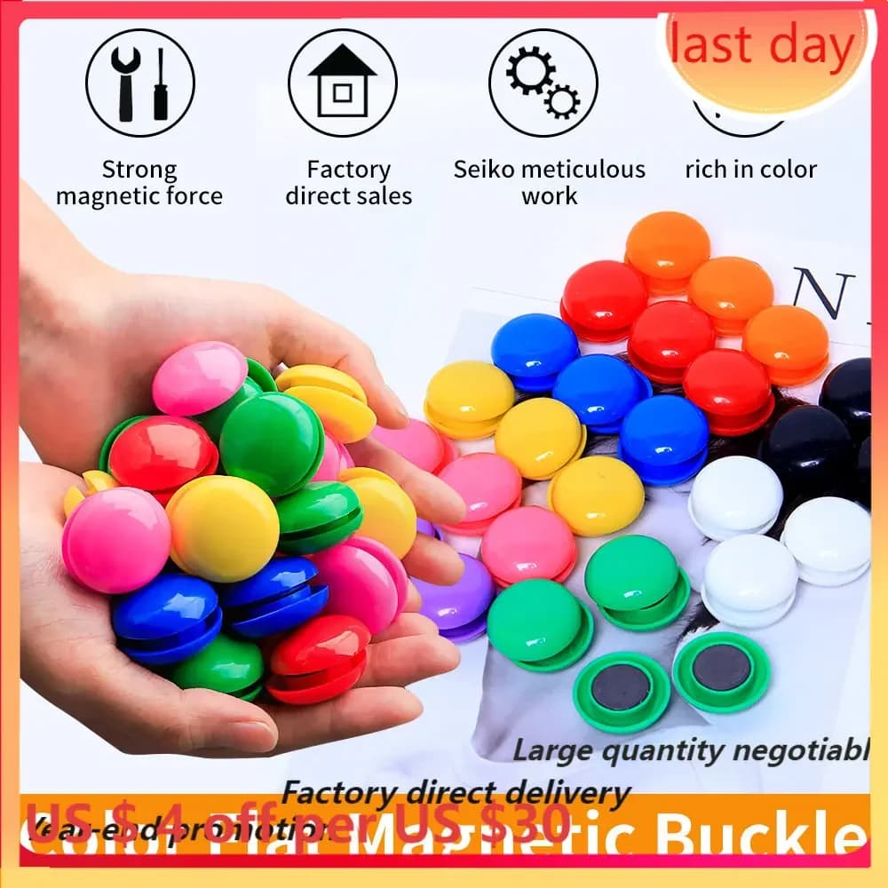 10/30/50 pz D20 magnete con perline magnetiche spilla da frigo lavagna rotonda colorata lavagna frigorifero Push Door adesivi scacchi