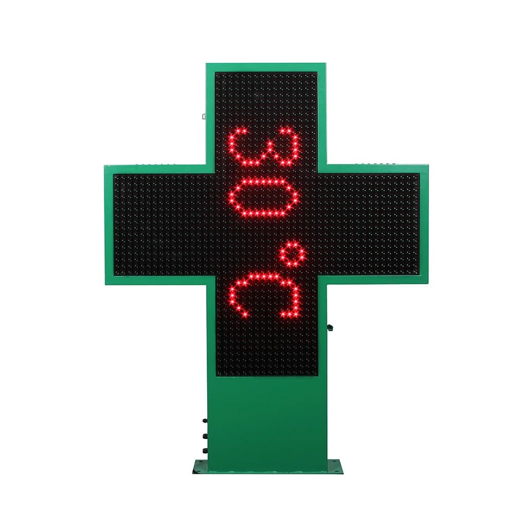 Insegna a croce con diodo luminescente di piccole dimensioni a grandi dimensioni al neon RGB a doppia faccia da 1 * 1M