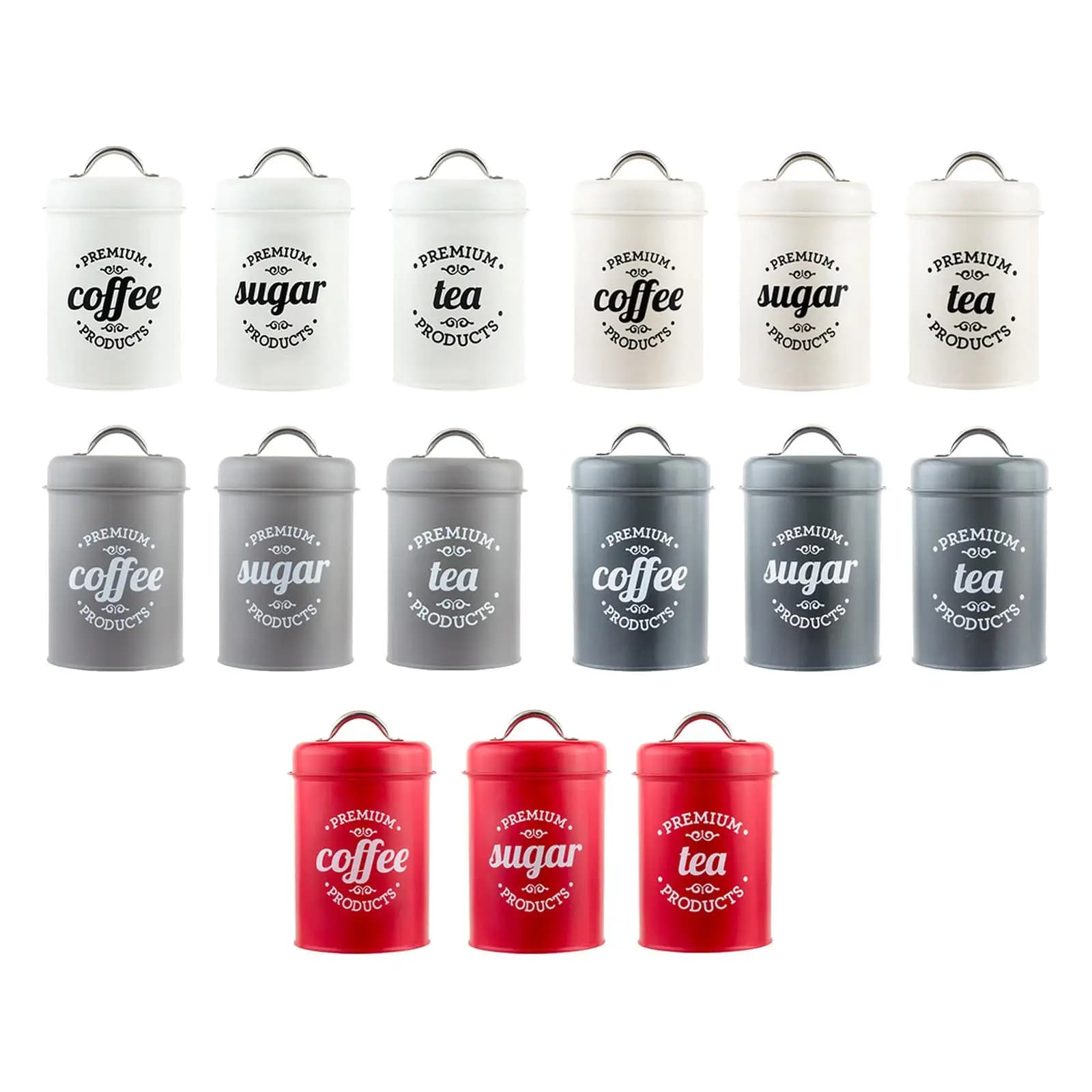 1200ML Kitchen Canister Condiment Pot Set with Lid for food Storage, Store Coffee, Sugar, Tea, Spices, Dry Food and