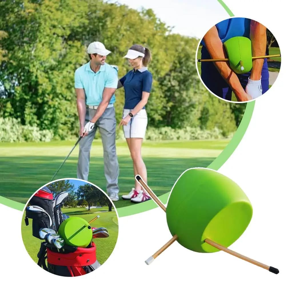 Allenatore per Swing da Golf con Palla di Collegamento in PU, Correttore Portatile della Postura del Braccio, Migliora la Meccanica, Ausilio per l'Allenamento in Giardino