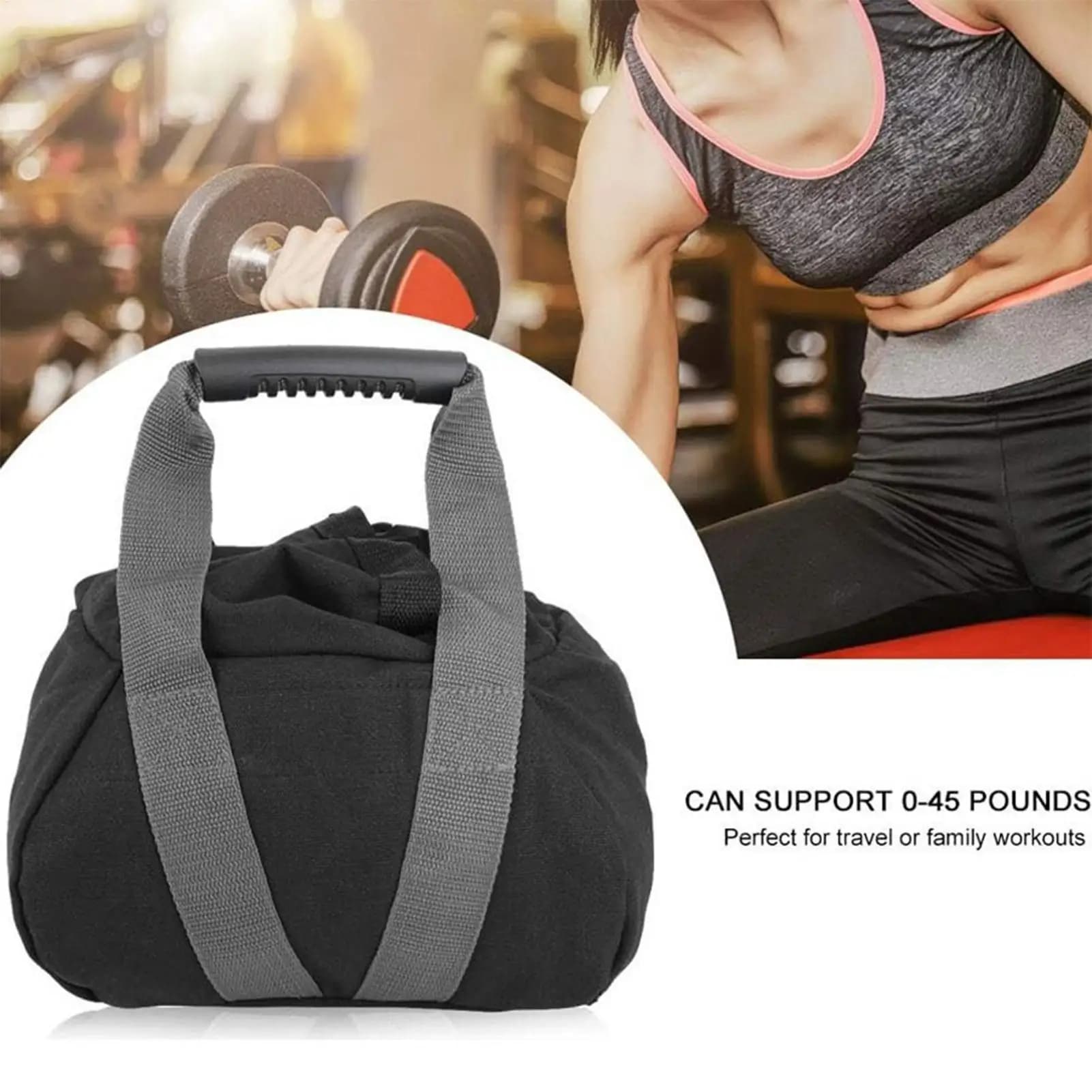 Kettlebell with sand bag 0-35 pounds, training equipment, adjustable weight sand bags for training with fitness handle and strength