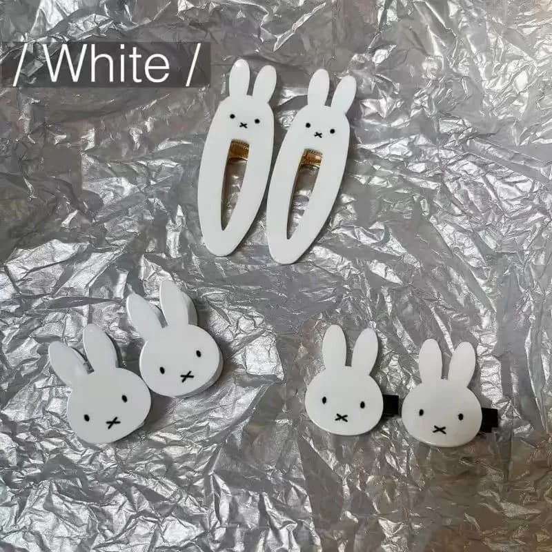 Miffy Fermaglio per capelli cartone animato Simpatico fermaglio per capelli Miffy Clip in PP Clip per frangia da ragazza Libro Nota Clip Accessorio Regalo Giocattoli per ragazza