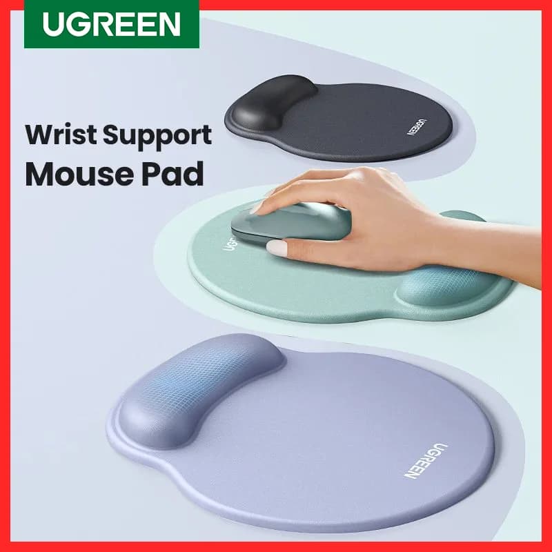 Tappetino per Mouse UGREEN supporto per il polso tappetino per Mouse ergonomico Memory Foam antiscivolo per ufficio Home Computer PC Desk tappetino per Mouse in tessuto
