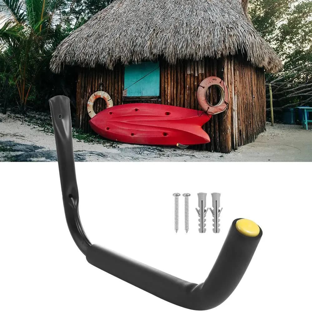 Heavy Duty Kayak Rack Wall Mounted Multipurpose Kayak Hanger Portable Black Garage Kayak Storage Hook for Paddle Board