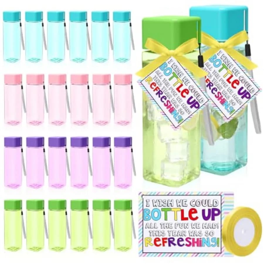 24 Set di Regali di Fine Anno per Studenti, Bottiglie d'Acqua da 17 oz, Bottiglie Sportive Portatili, Regalo Estivo per Laureati