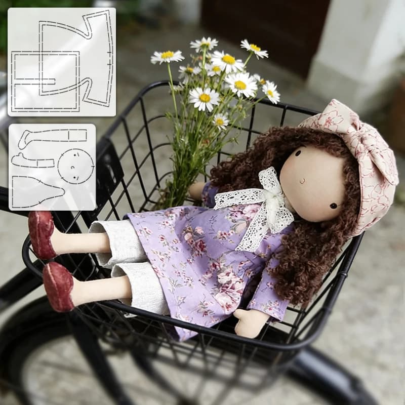 YOMDID Set di 2 Modelli Fai-da-Te per Patchwork, Template in PET per Cucito con Motivi 'Sweet Girl'