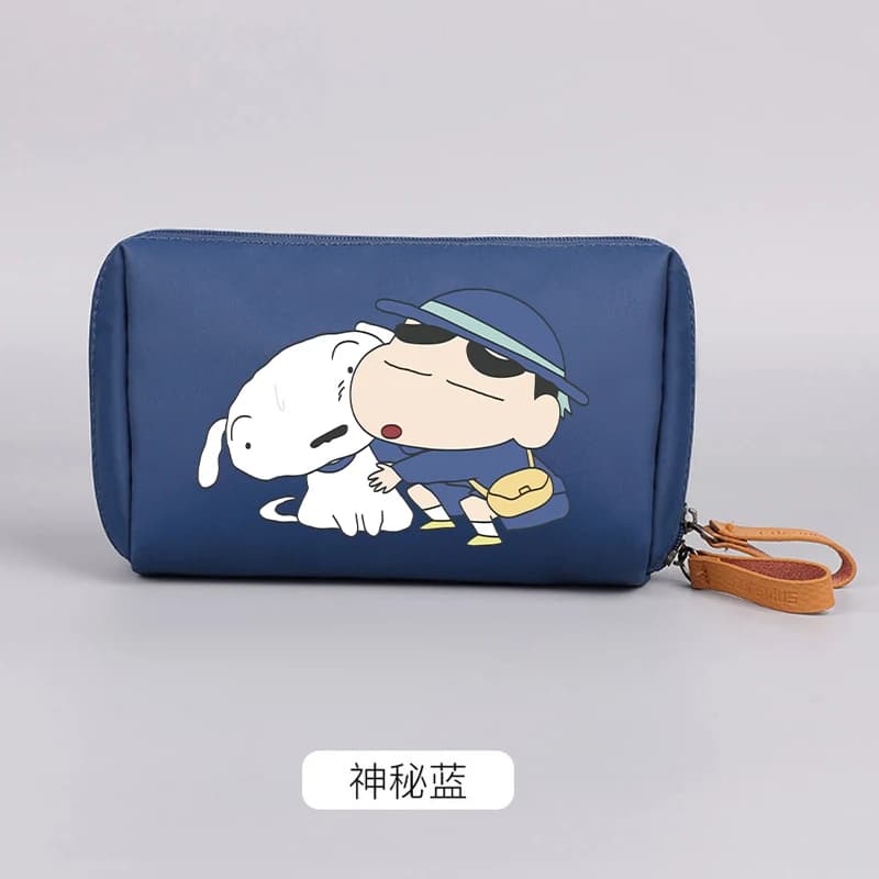 Cute Crayons Shin-chan Women Cosmetics Bag Cartoon Travel Waterproof Toiletry Pouch Portable Female Make Up Brush Organizer