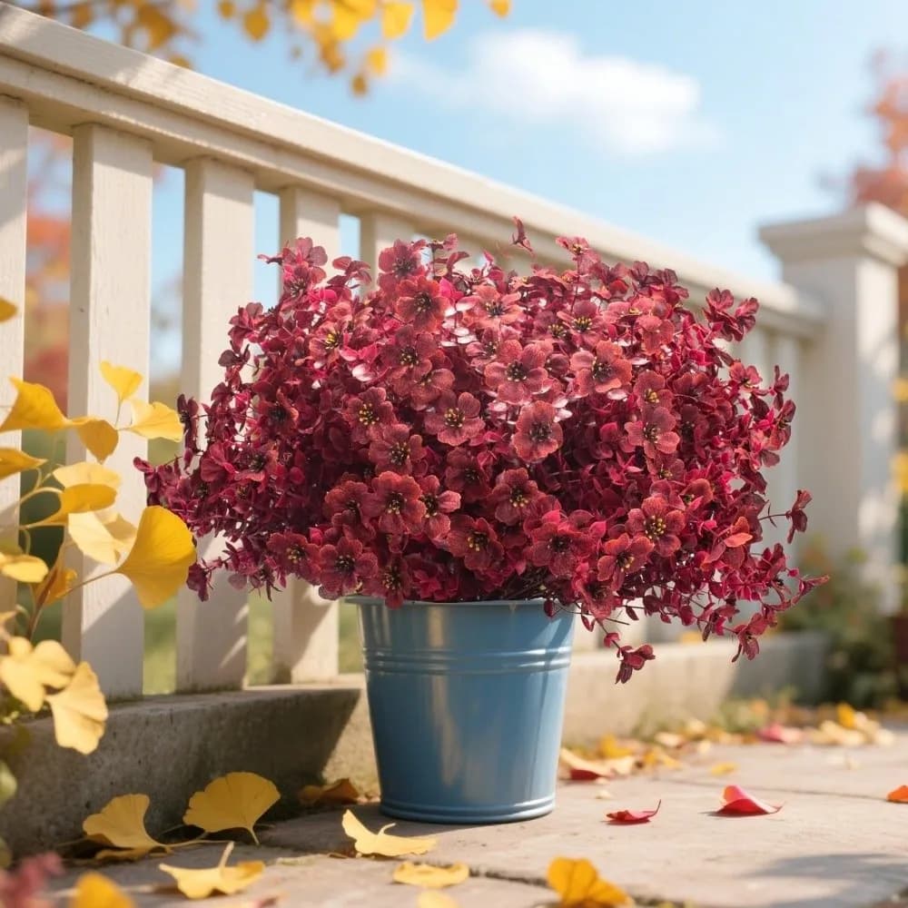 Fake Plants Artificial Pansy Flowers Fall Decor DIY Floral Simulated Violet Bouquet Realistic Soft Artificial Flowers