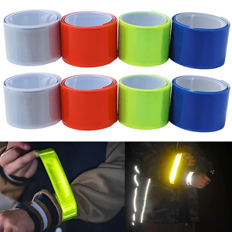 1/2PCS Reflective Bicycle Legs Safe Belts Belt Clip Belt Lower Belt Race And Jogging Fishing Cycling Reflective Strips Accessories