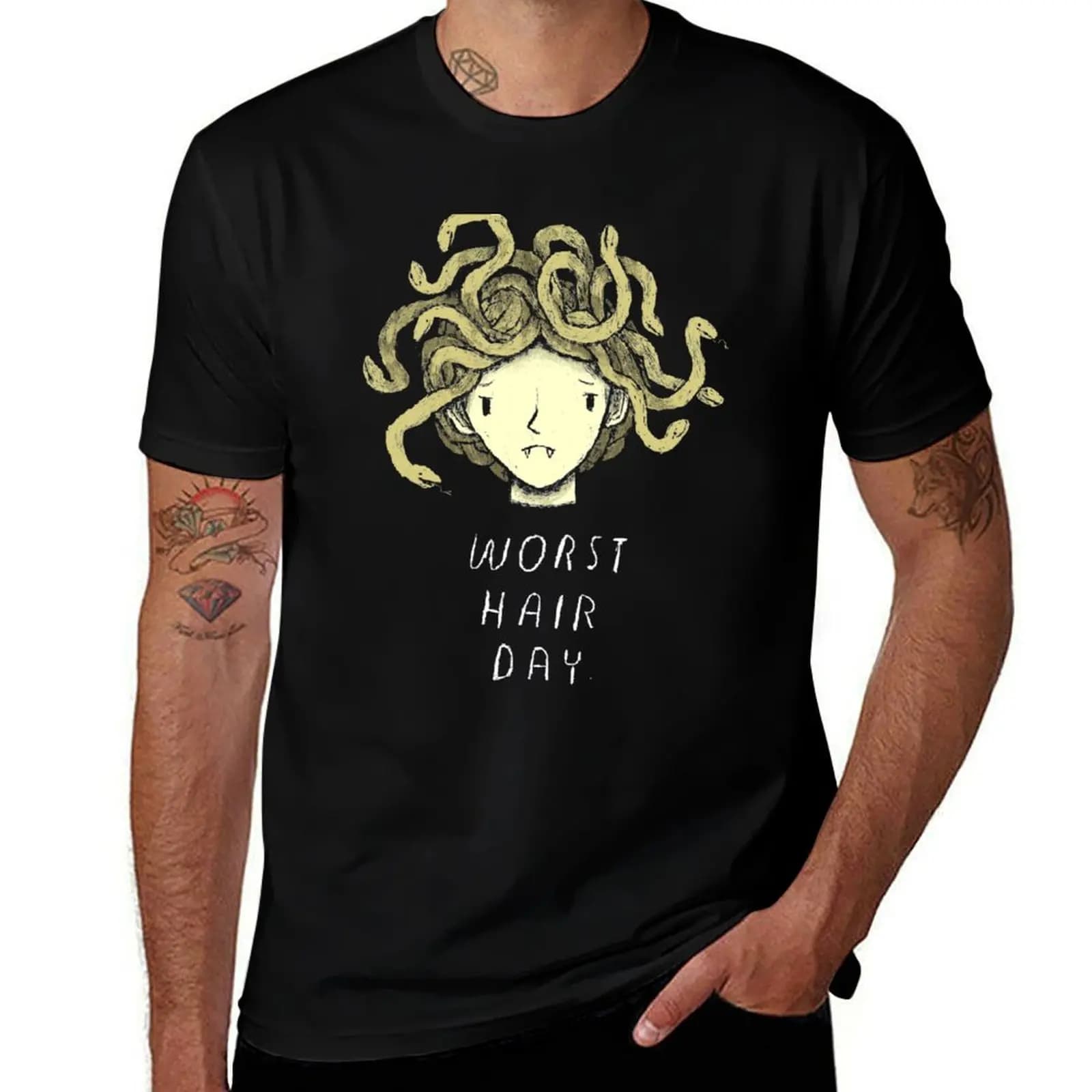 worst hair day T-Shirt t shirts for man cotton T-Shirt