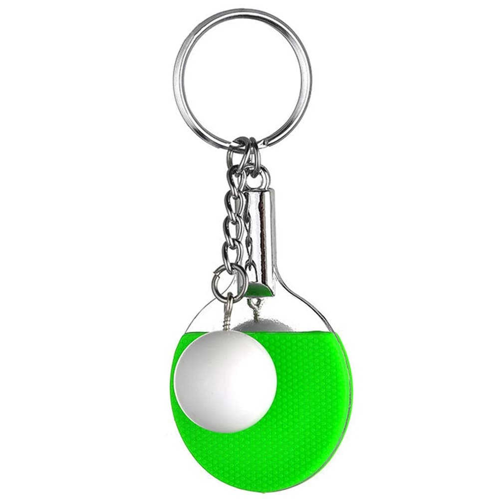 Gift Accessories Pendant Bowling Badminton 7 Color Ping Pong Key Ring Table Tennis Racket Table Tennis Keychain Sports Keyring