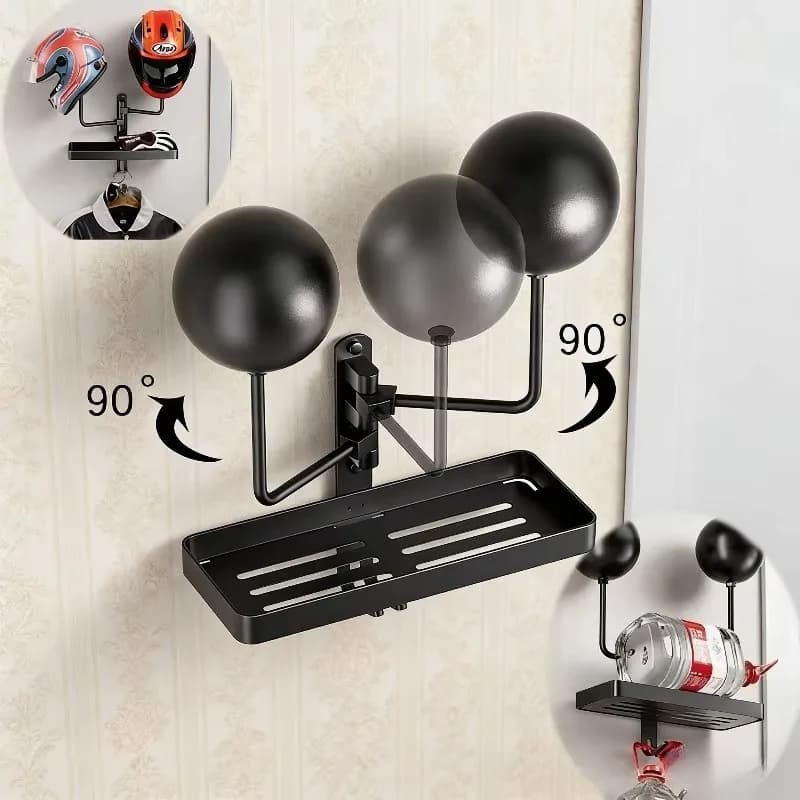 Multifunctional Helmet Display Rack Helmet Hanger with Hook Storage Organizer for Motorcycle Helmet Football Hats Caps Jacket