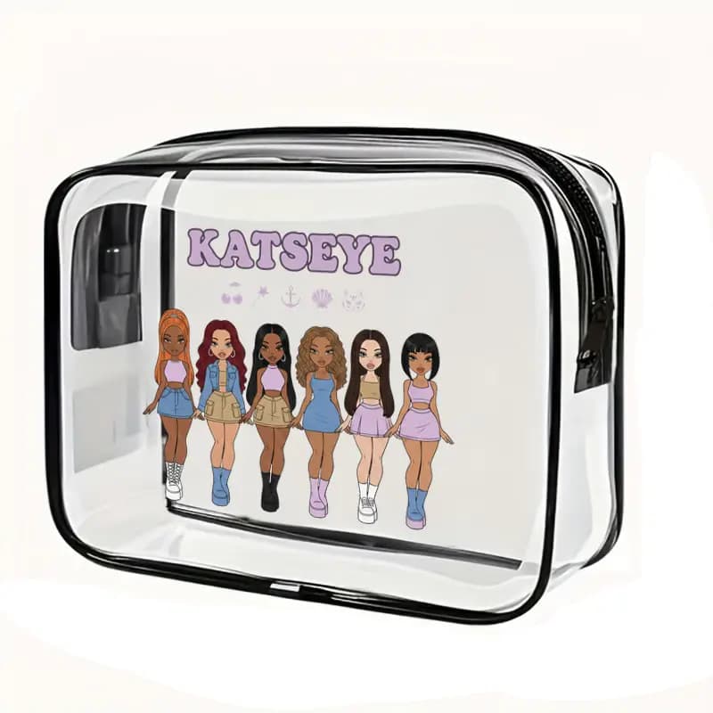 KATSEYE World Tour Women Large Capacity Pvc Waterproof Wash Bag Multi Functional Storage Bag Travel Makeup Bags Kpop Fan Gifts