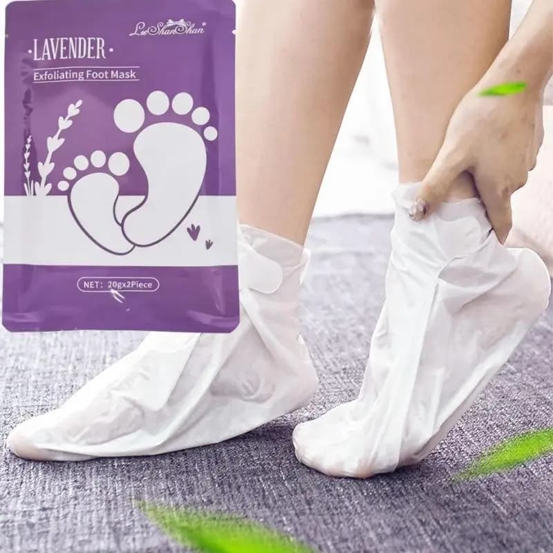 1 Pair Foot Skin Care Exfoliating Foot Mask Lavender Oil Moisturizing Remove Dead Skin Calluses Heel Crack Repair Foot Mask