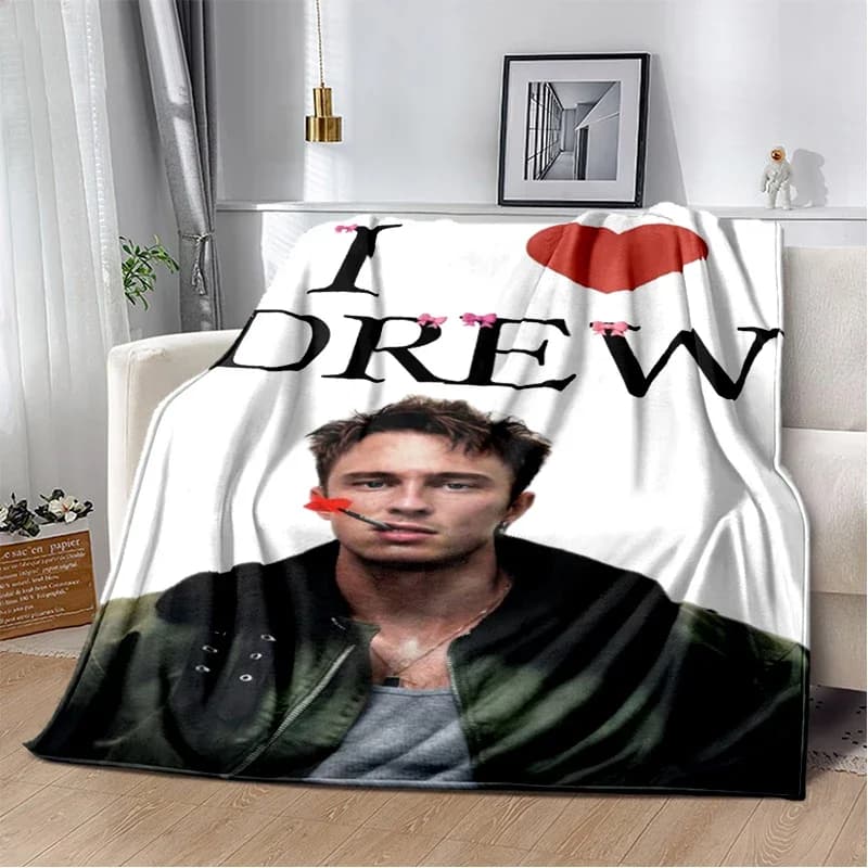 Coperta in peluche D di Drew Starkey Rafe Cameron, morbida in flanella per soggiorno, camera da letto, letto, divano, coperta da picnic, regalo