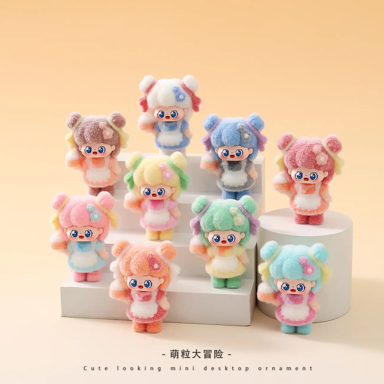 Cartoon Sweet Baby Flocked Cute Doll Tide Play Live Match-up Living Room Desktop Small Ornaments for gift