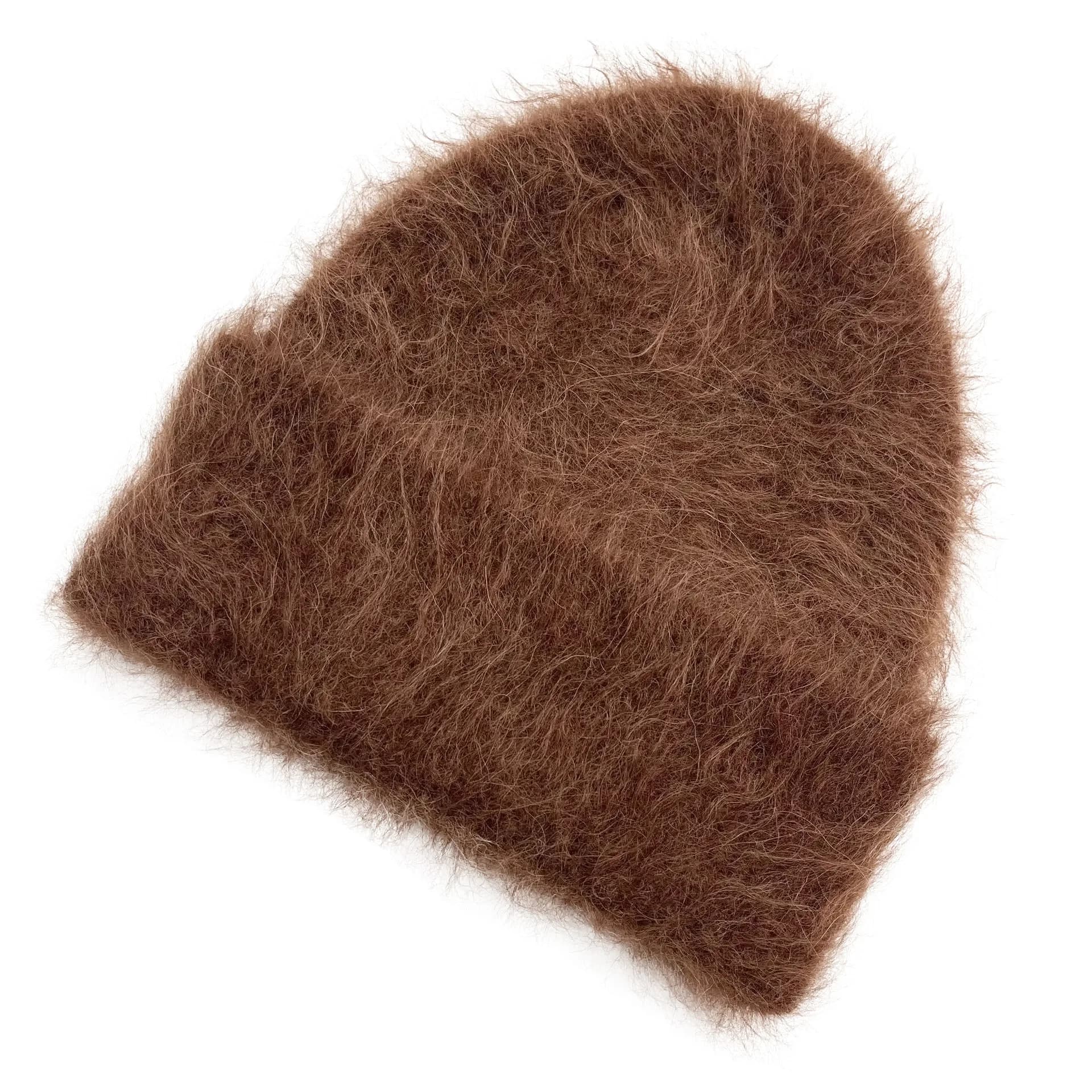 Soffici berretti in lana di alpaca da donna, caldi cappelli lavorati a maglia, cofano invernale