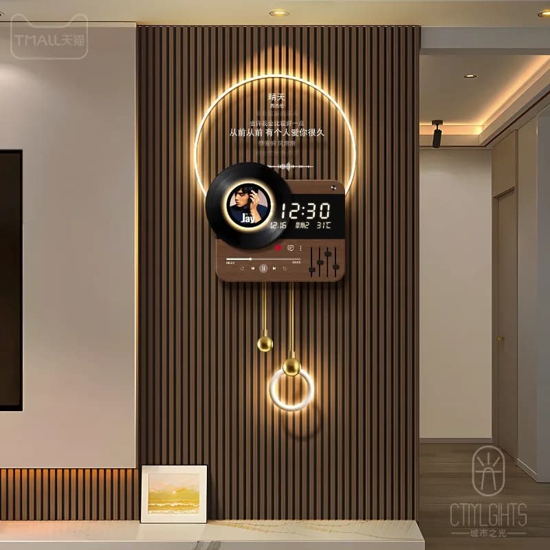 Orologio da Parete di Design alla Moda, Lussuoso Orologio LED per Soggiorno, Camere da Letto Moderne, Orologi da Parete Creativi per Ristoranti, Decorazione per la Casa