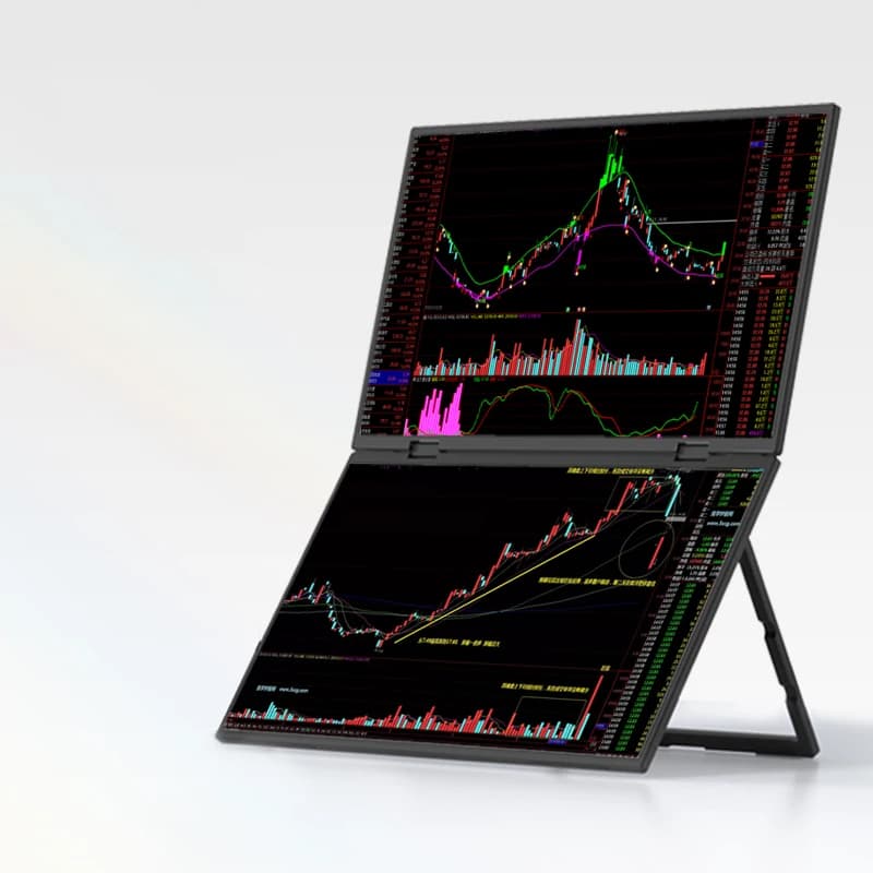 15.6-inch Dual Screen Portable Monitor with High-definition Resolution Supporting Mobile Phones and Laptops