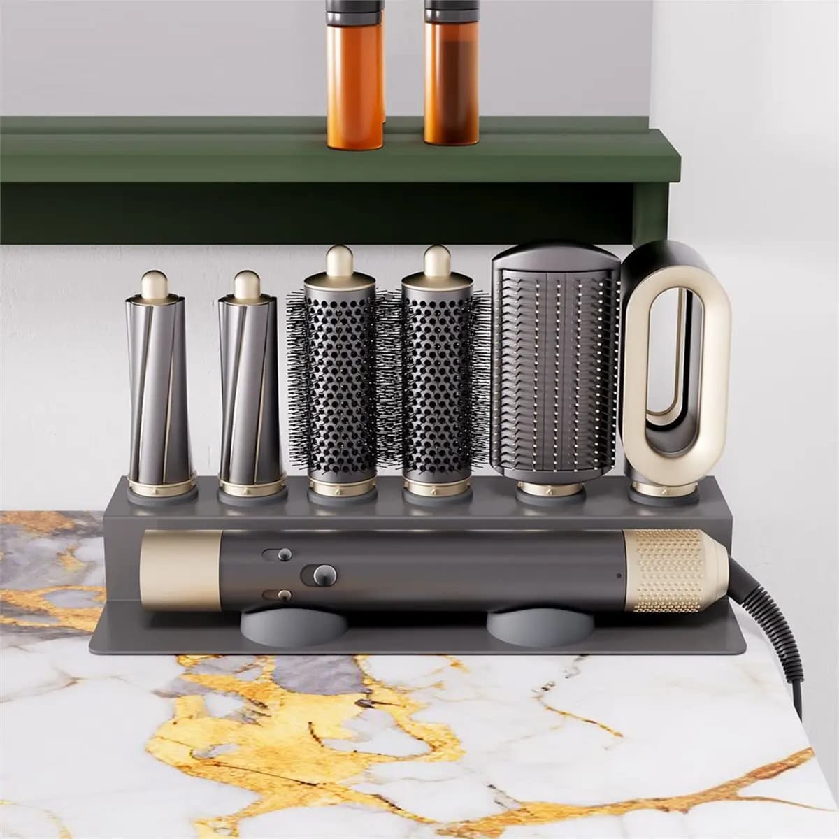 Metal Stand for Holder Cradle Support Organizer CountertopStorage Rack, Anti-Flickering Hairdryer Nozzles and Various B
