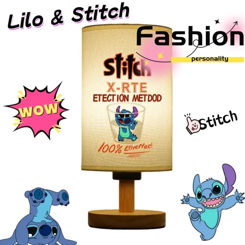 Lilo & Stitch Luce notturna Lampada da tavolo piccola creativa simpatico ed elegante per ragazzi e ragazze, regalo di compleanno per gli amici