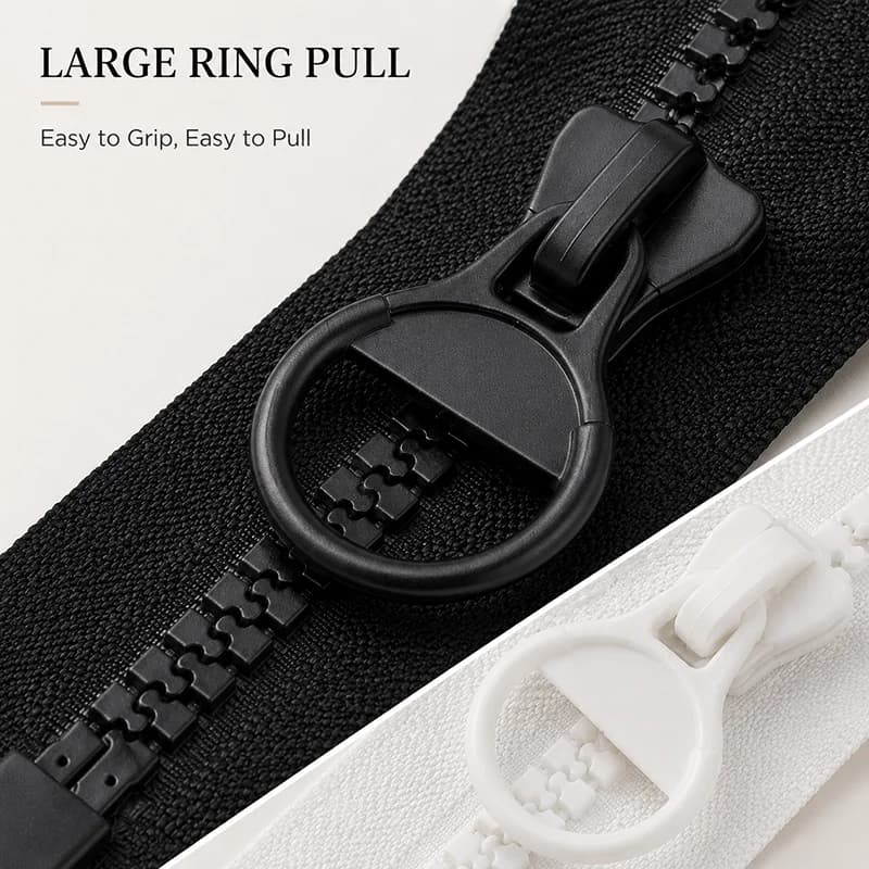 1Pc 60-300cm 8# Resin Zippers Open-End Long Zip for Down Jacket Coat Tent Bag Repair Tailor Sewing Closure Replacement Parts Kit