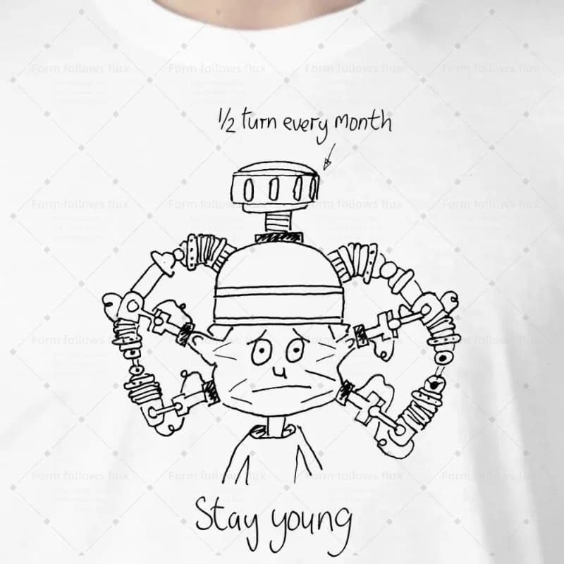T-shirt con cappuccio da uomo 2026 - Stile fumetto disegnato a mano: Stay Young Animals Daftness Family - Unisex, taglie dalla S alla 6XL, ideale anche per taglie forti
