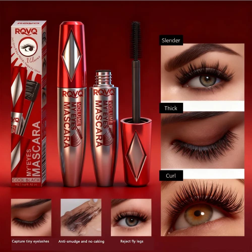 Mascara allungante 3D 4D a doppio effetto | Impermeabile, a prova di sbavature, volumizzante e arricciacapelli