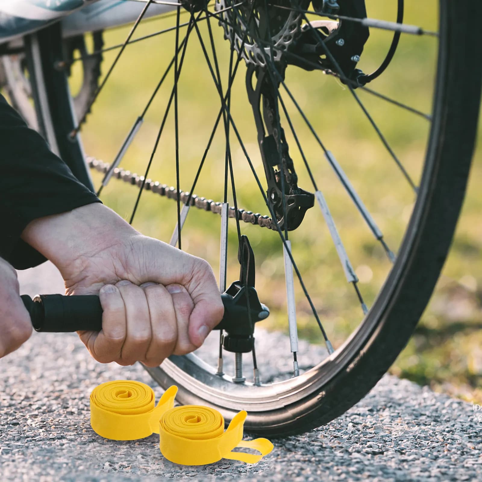 6 Pezzi Nastro Protettivo per Cerchioni Bici, Resistente alle Forature, in PVC Leggero, Protezione per Ruote di Biciclette da Strada e Mountain Bike