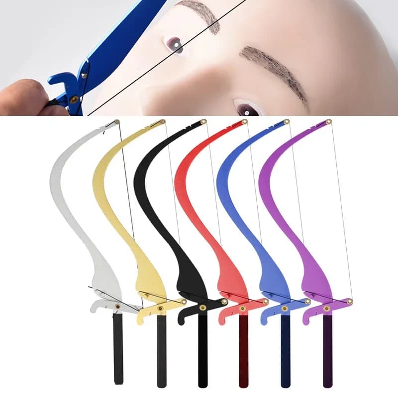 Righello per sopracciglia Microblading Mapping Rope Pre Ink Tattoo per mappatura trucco permanente Bow And Arrow Line misurazione eyeliner