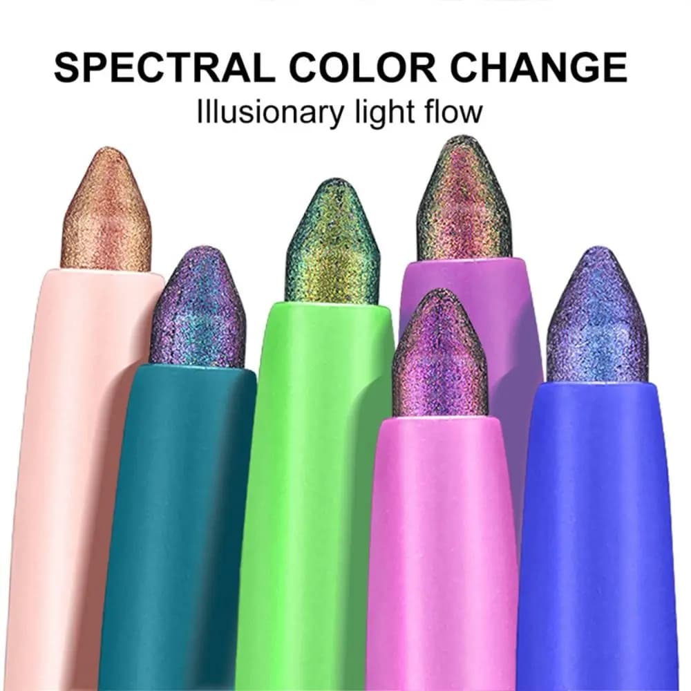 Ombretto in stick impermeabile, texture liscia, multi-cromo, eyeliner multi-cromo, finitura glitter a lunga durata, trucco occhi per donna