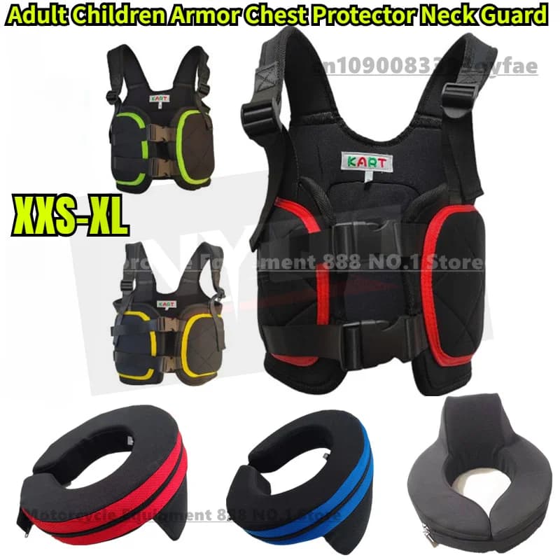 Protezione per costole e collo da kart Armatura da corsa Gilet toracico Protezione per costole Protezione per il collo dell'attrezzatura per l'equitazione del club karting